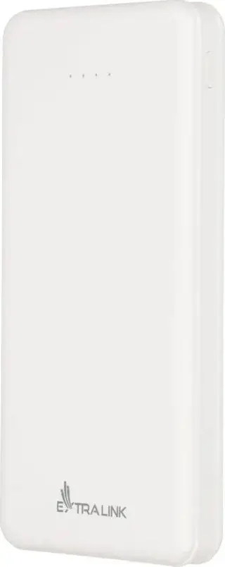 Powerbank Extralink EPB-078W, 10000mAh, 2x USB, e bardhë