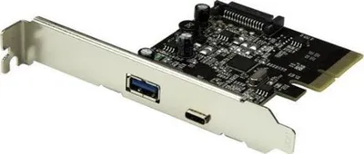 Kartë zgjeruese USB MicroConnect, PCIe 3.0 x1, USB 3.1 Type A dhe USB C - 1
