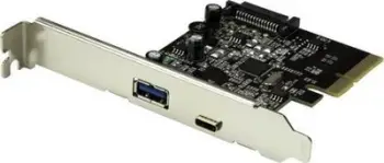 Kartë zgjeruese USB MicroConnect, PCIe 3.0 x1, USB 3.1 Type A dhe USB C