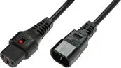 Kabllo MicroConnect IEC LOCK C13 - C14 PC1022, 3m, e zezë