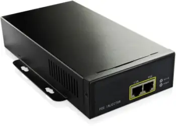 Injektor PoE Microconnect 90W, 802.3af/at, prizë UK, i zi