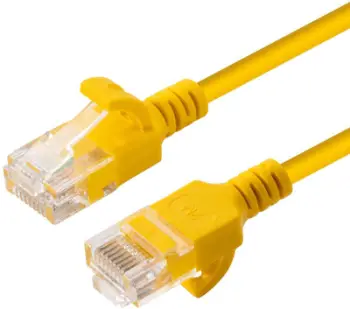 Kabllo rrjeti Microconnect V-UTP6A0015Y SLIM, Cat6a, 0.15m, e verdhë