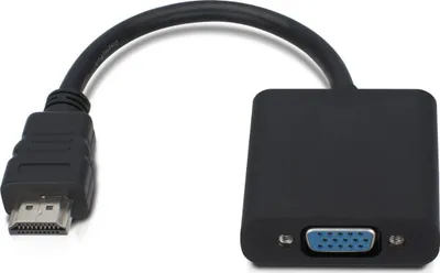 Adapter video MicroConnect HDMI në VGA, 15 cm, i zi - 1
