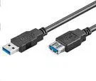 Kabllo MicroConnect, USB-A - USB-A, 3 m, e zezë