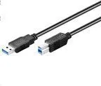 Kabllo USB-A - USB-B MicroConnect, 0.5m, e zezë - 1