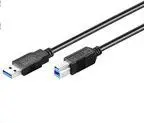 Kabllo USB-A - USB-B MicroConnect, 0.5m, e zezë