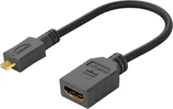 Adapter HDMI MicroConnect, HDMI në Micro HDMI, 15cm, i zi