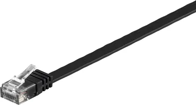 Kabllo rrjeti MicroConnect V-UTP610S-FLAT, RJ-45, Cat.6, 10m, e zezë - 1