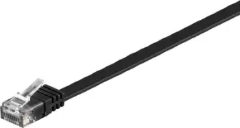 Kabllo rrjeti MicroConnect V-UTP610S-FLAT, RJ-45, Cat.6, 10m, e zezë