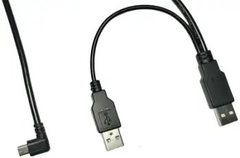 Kabllo USB Microconnect USB 2.0 A në Micro USB, kënd 90°, i zi