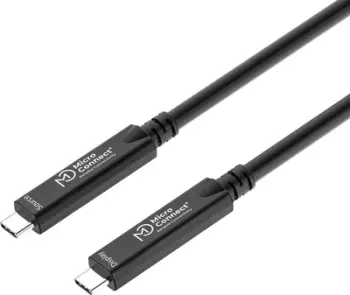 Kabllo USB C në USB C Microconnect, 5m, e zezë