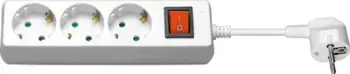 Kabllo zgjatuese MicroConnect (GRU0033WS), 3 priza, 3m, e bardhë