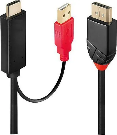 Adapter HDMI në DisplayPort MicroConnect, 3m, i zi - 1