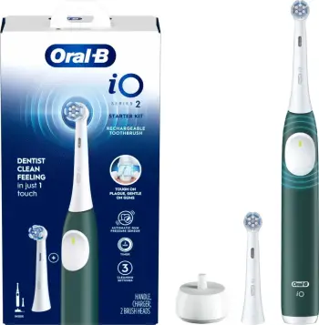 Furçë dhëmbësh elektrike Oral-B iO Series 2, 3 mënyra pastrimi, 2 koka, Forest Green