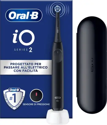 Furçë dhëmbësh elektrike Oral-B iO Series 2, Night Black, 3 mënyra larjeje, kutia udhëtimi