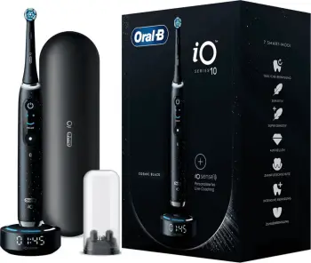 Furçë dhëmbësh elektrike, Oral-B iO10 (MPN 435587), 7 modalitete, me karikues smart iO Sense, e rikarikueshme, e zezë