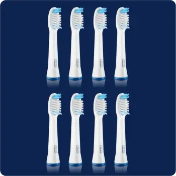 Kokë furçe dhëmbësh sonike, Oral-B, Pulse 4210201395348, e bardhë, set 8 copë