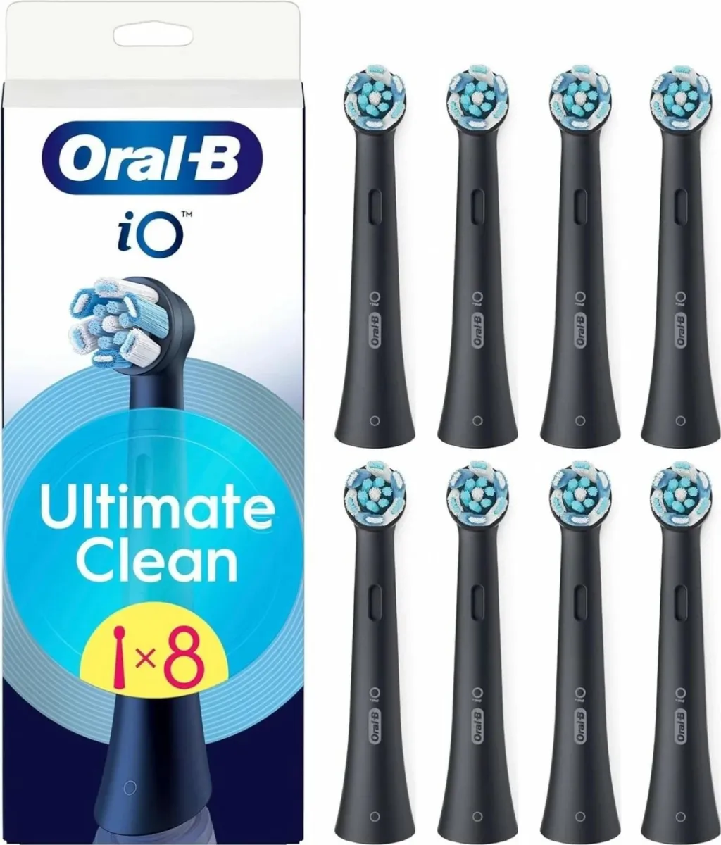 Koka rezervë për brushë dhëmbësh Oral-B iO Ultimate Clean EB8, 8 copë, e zezë - 1