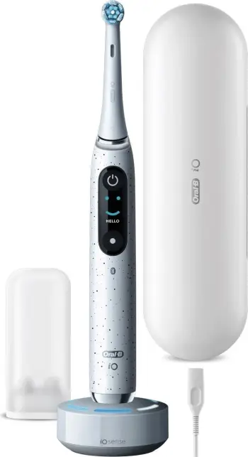Furçë dhëmbësh elektrike Oral-B iO Series 10, 7 mënyra pastrimi, ekran interaktiv, e bardhë Stardust