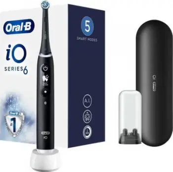 Furçë dhëmbësh elektrike Oral-B iO Series 6, 5 modalitete larjeje, me ekran OLED, e zezë