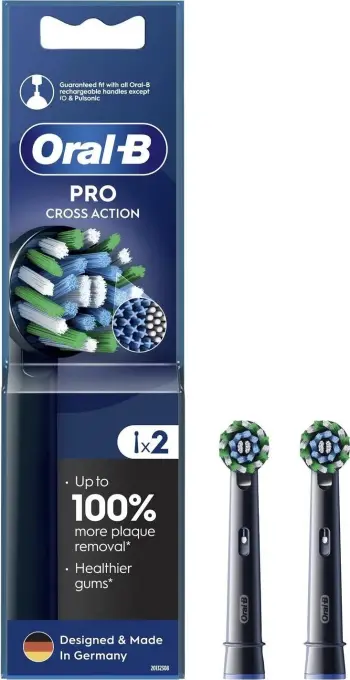 Koka e furçës Oral-B EB50 CrossAction, e zezë, 2 copë