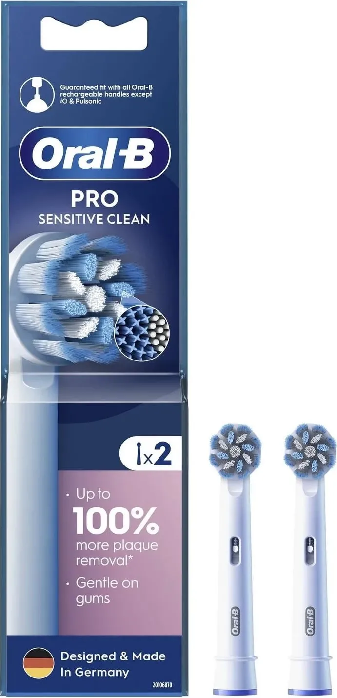Koka e furçës për dhëmbë Oral-B EB60X Sensitive Clean, 2 copë, e bardhë - 1