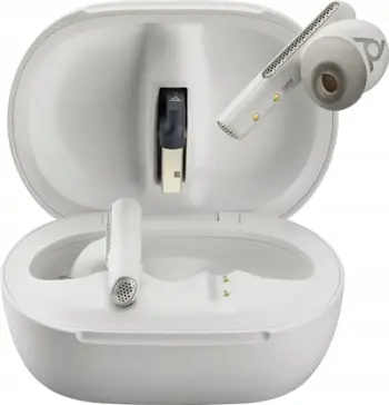 Kufje Poly Voyager Free 60+ UC/Teams, USB-A, Bluetooth, të bardha