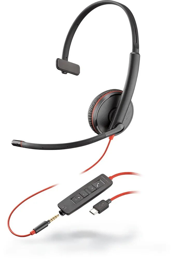 Kufje Plantronics Blackwire C3210, të zeza - 1
