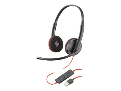 Kufje Plantronics Poly Blackwire C3220, USB, të zeza - 1