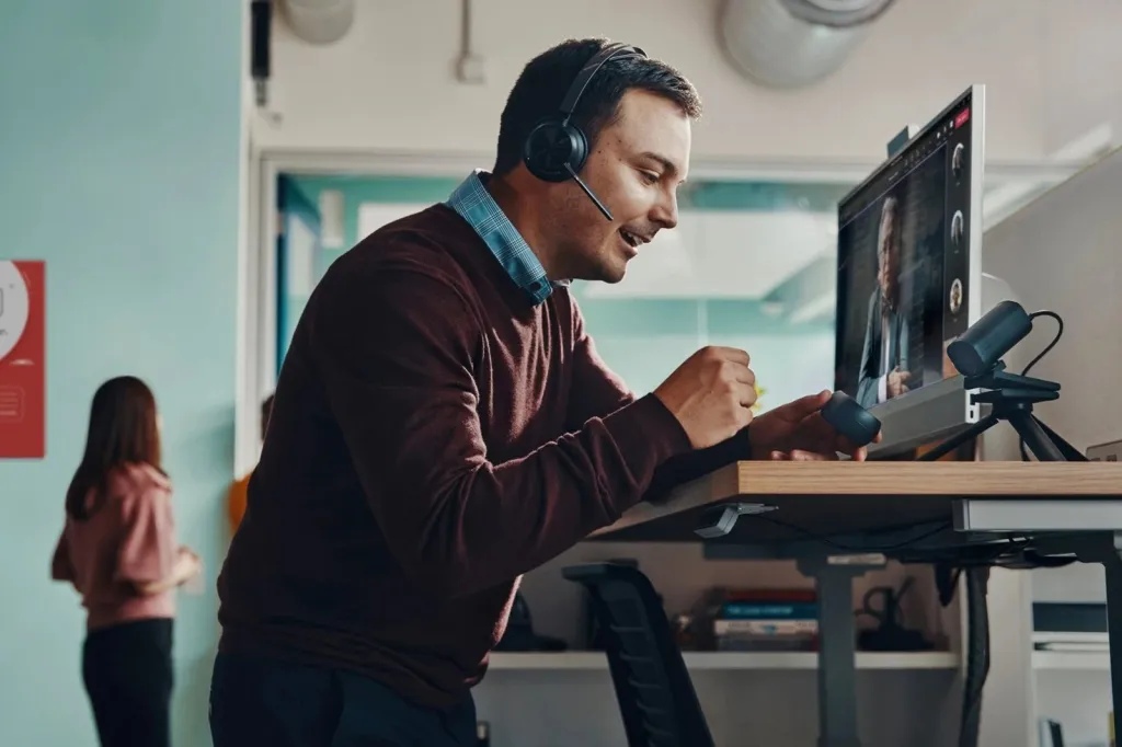 Kufje Poly Voyager Focus 2 UC, USB-A/USB-C, të zeza - 6