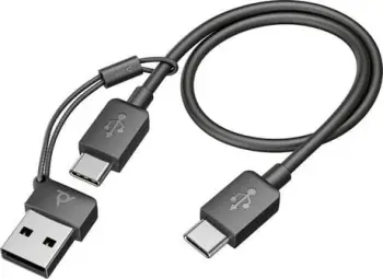 headset wireless Plantronics/Poly Voyager Focus 2 9T9J5AA#AC3 me bazë karikimi, ANC, stereo, e zezë