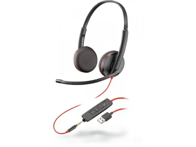 Kufje Poly Plantronics Blackwire C3225 – USB-A, Stereo, të Zeza - 3