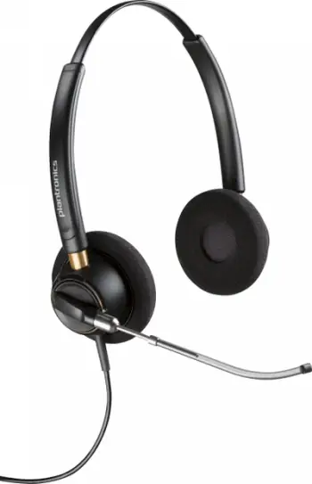 Kufje Poly EncorePro 520V, me kabllo, për qendra thirrjesh, të zeza