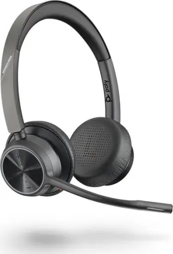 Kufje me mikrofon Poly Voyager 4300 UC 4320, stereo, Bluetooth USB C, e zezë