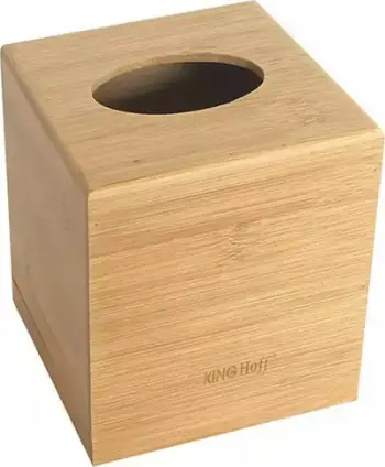 Kuti për shami letre KingHoff KH-1689, bambu, natyrale