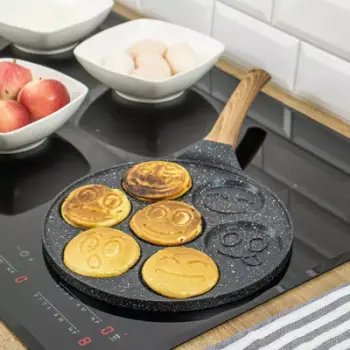 Tigan për waffles KingHoff, 26.5 cm, veshje graniti, i zi
