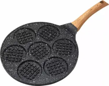 Tigan për waffle KingHoff KH, 26.5cm, veshje mermeri, i zezë