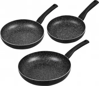 Set tiganë KingHoff, 3 pjesë, të zi