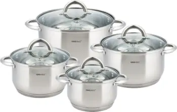 Set tenxhere KingHoff, 2.1 - 6.6 l, 4 copë, të argjendta