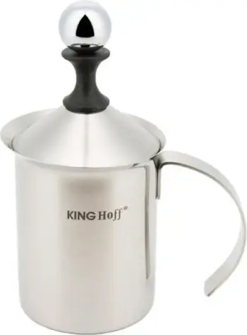 Shkumues për qumësht KingHoff Steel (KH-3125), 400ml, çelik