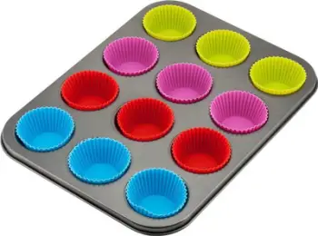 Tabak për muffina + forma silikoni KINGHOFF KH-4188