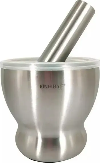 Havan kuzhine KingHoff KH-1661, çelik inox, me kapak, argjendtë