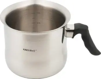 Tenxhere qumështi KingHoff, 1.5 l, e argjendtë