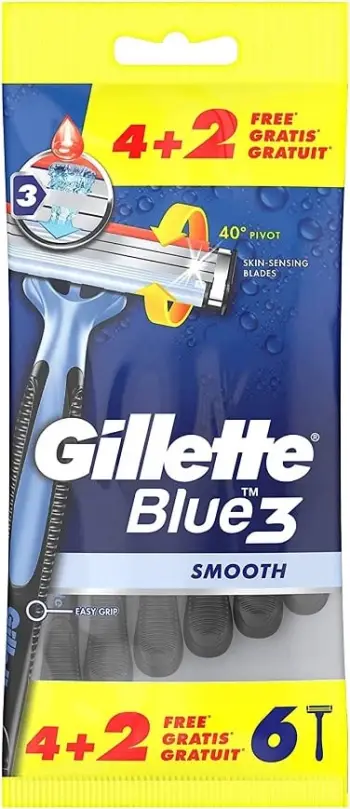 Rroje për meshkuj Gillette Blue 3 Smooth 6 copë blu