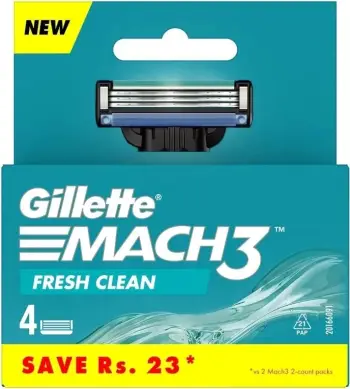 Tehe rezervë për brisk Gillette Mach3 Fresh Clean për burra, 4 copë