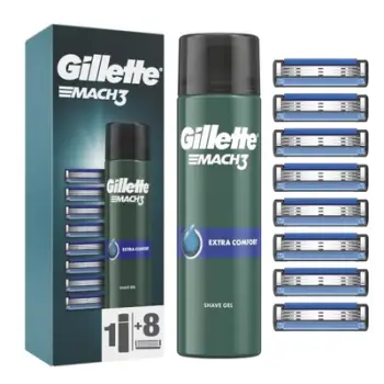 Set rroje Gillette Mach3, 8 koka zëvendësuese + xhel rroje 200 ml