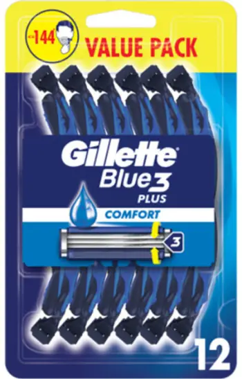 Set brisqe rroje për meshkuj Gillette Blue 3 Plus, 12 copë