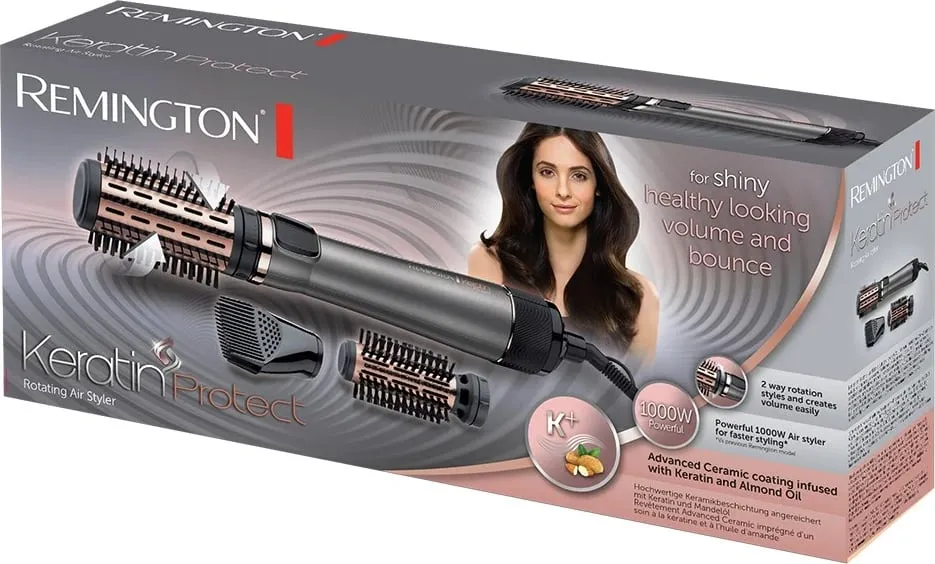 Brushë stiluese për flokë Remington AS8810, 1000 W, argjendi - 2