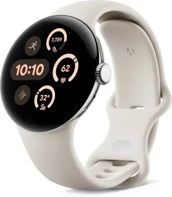 Smartwatch Google Pixel Watch 3, AMOLED, 32 GB, Wi-Fi, GPS, Porcelain