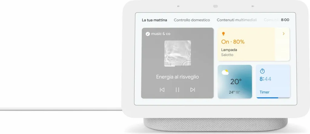 Google Nest Hub Gen 2, Google Assistant, 7 inç, Bardhë - 1